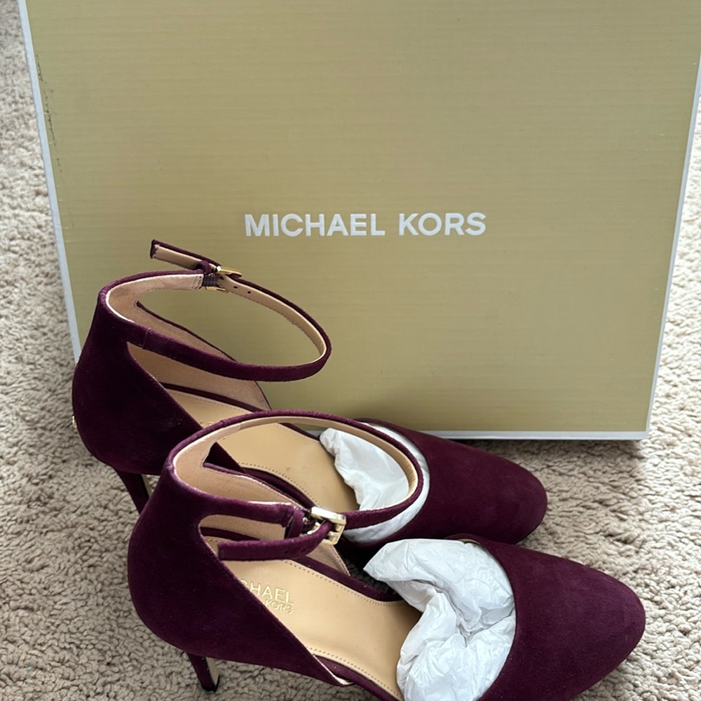 Velvet plum Michael Kors heels